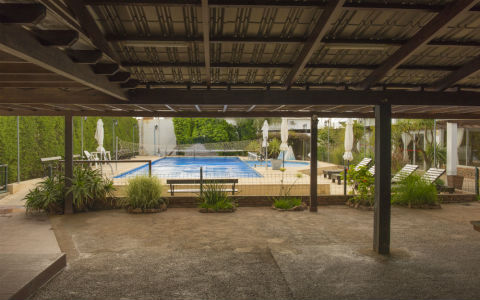 Hotel Lamas - Piscina de Eventos, vista desde barbacoa